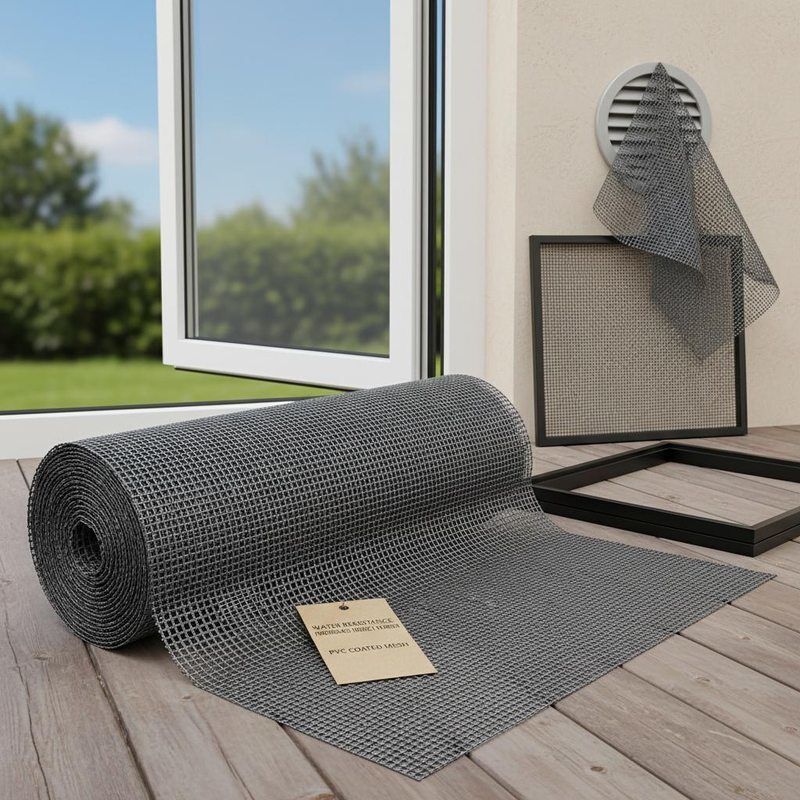 Устойчивость к воде стекловолоконный экран для насекомых ПВХ покрытая сетка Идеально подходит для наружных конструкций Окна Двери и вентиляционные отверстия