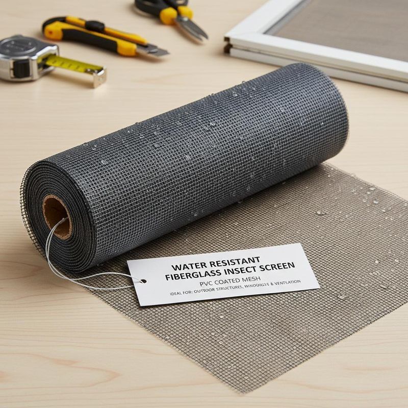 Устойчивость к воде стекловолоконный экран для насекомых ПВХ покрытая сетка Идеально подходит для наружных конструкций Окна Двери и вентиляционные отверстия