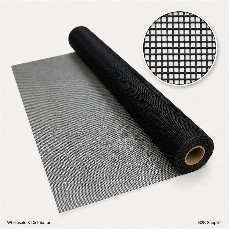 ПРОЧНАЯ СЕТКА ДЛЯ ОКНА 14X14 ЯЧЕЕК 80Г ЧЕРНАЯ ИЗ ВЫСОКОПРОЧНОГО СТЕКЛОВОЛОКНА ДЛЯ ОКНА ГОСТИННОЙ