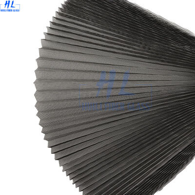 Poliyester Folding Screen Mesh Designed for Pleat Height 10mm to 25mm Folding Retractable Mesh