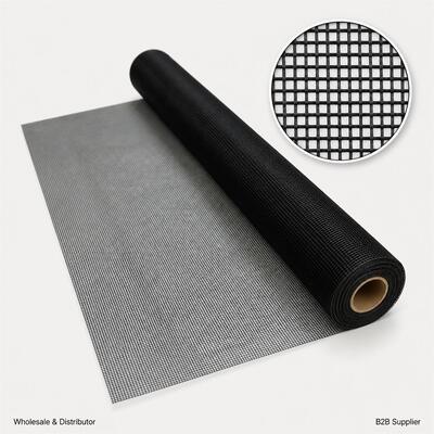 ПРОЧНАЯ СЕТКА ДЛЯ ОКНА 14X14 ЯЧЕЕК 80Г ЧЕРНАЯ ИЗ ВЫСОКОПРОЧНОГО СТЕКЛОВОЛОКНА ДЛЯ ОКНА ГОСТИННОЙ